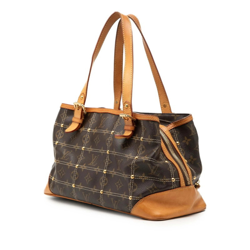 LOUIS VUITTON Authentic Brown Monogram Leather Shoulder Bag - Picture 2 of 6
